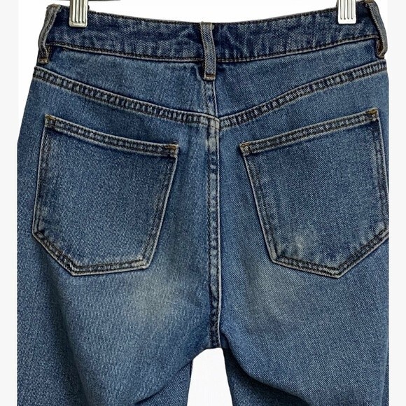 PacSun Distressed Mom Jeans Women's Size 24 Blue Ripped High Waist Grunge Y2K - Picture 8 of 15